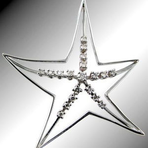 Diamond Star Pendant .50TDW 14KT White Gold